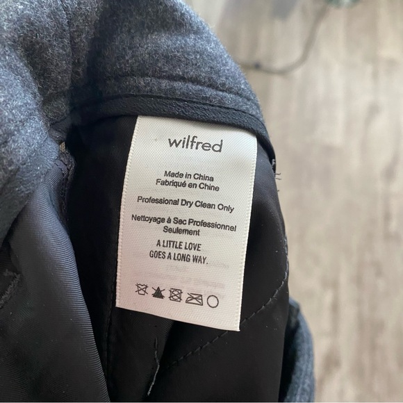 🍂 fall drop🍂 Wilfred Aritzia tie front pants wool dark grey - Picture 8 of 8